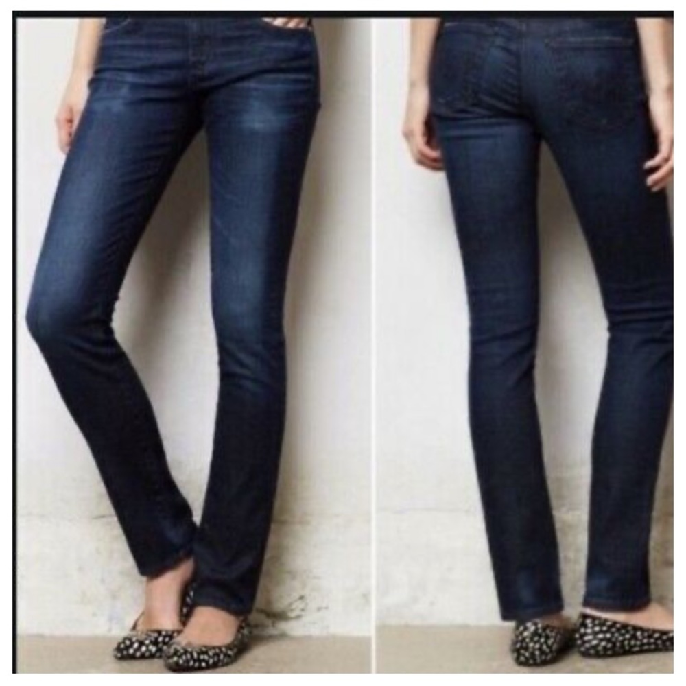 AG Jeans The Stevie Slim Straight Sz 26 Dark Wash